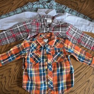 4 Fall Long Sleeve Button Down 2-T